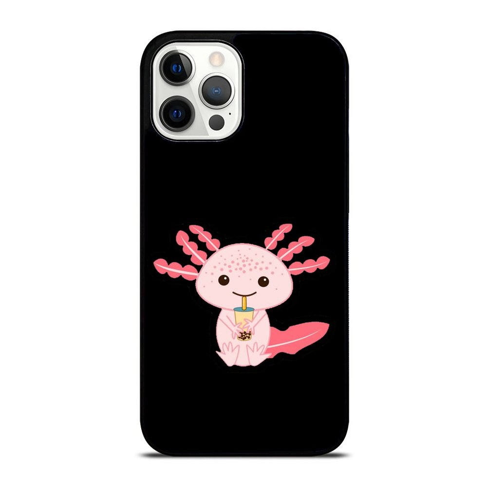 Cute Kawaii Axolotl Bubble Tea iPhone Case